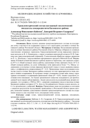 Гранулометрический состав как важный экологический показатель плодородия почв Багаевского района