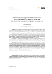 Факторная структура аутопсихологической компетентности успешных менеджеров как эталонная модель для студентов-менеджеров