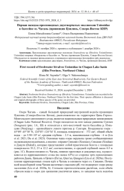 Первая находка пресноводных двустворчатых моллюсков Unionidae в бассейне оз. Чагань (провинция Цзилинь, Северо-Восток КНР)