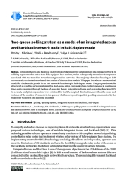 Two-queue polling system as a model of an integrated access and backhaul network node in half-duplex mode