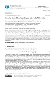 Numerical study of the 