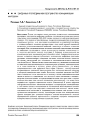 Цифровые платформы как пространство коммуникации молодежи