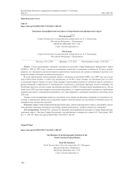 ДИНАМИКА ДЕМОГРАФИЧЕСКОЙ СИТУАЦИИ В СЕВЕРО-КАВКАЗСКОМ ФЕДЕРАЛЬНОМ ОКРУГЕ