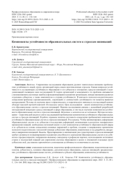 Компоненты устойчивости образовательных систем к стрессам инноваций