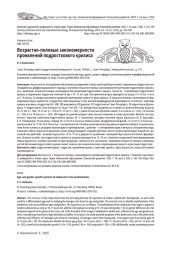 ВОЗРАСТНО-ПОЛОВЫЕ ЗАКОНОМЕРНОСТИ ПРОЯВЛЕНИЙ ПОДРОСТКОВОГО КРИЗИСА