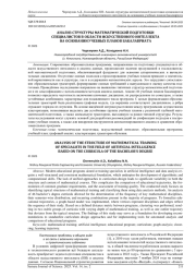 АНАЛИЗ СТРУКТУРЫ МАТЕМАТИЧЕСКОЙ ПОДГОТОВКИ СПЕЦИАЛИСТОВ В ОБЛАСТИ ИСКУССТВЕННОГО ИНТЕЛЛЕКТА НА ОСНОВАНИИ УЧЕБНЫХ ПЛАНОВ БАКАЛАВРИАТА