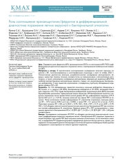 Роль соотношения прокальцитонин/ферритин в дифференциальной диагностике поражения легких вирусной и бактериальной этиологии