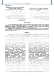 ВЛИЯНИЕ КОЛЛОИДНО-ДИСПЕРСНЫХ МИНЕРАЛОВ НА ПРОЦЕСС СИЛИКАТИЗАЦИИ ЛЕССОВЫХ ПОРОД
