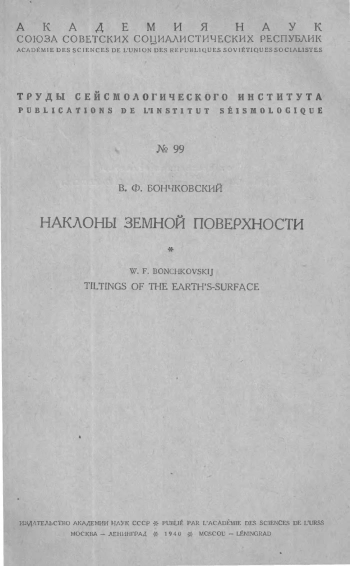 Наклоны земной поверхности